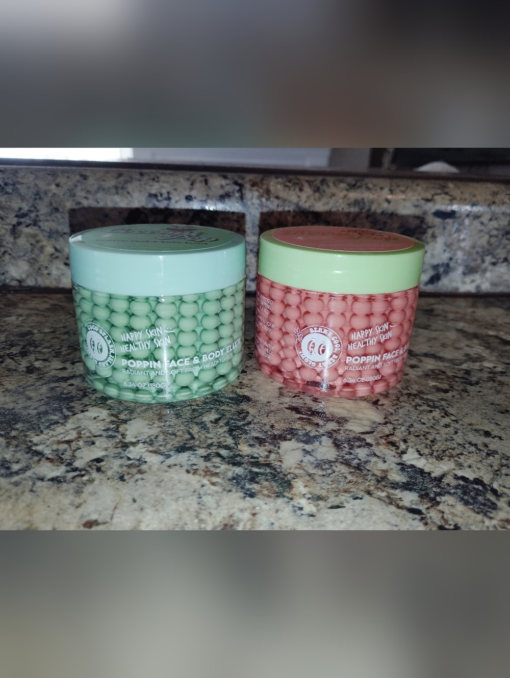 Poppin Face & Body Beads - Green Refresh New